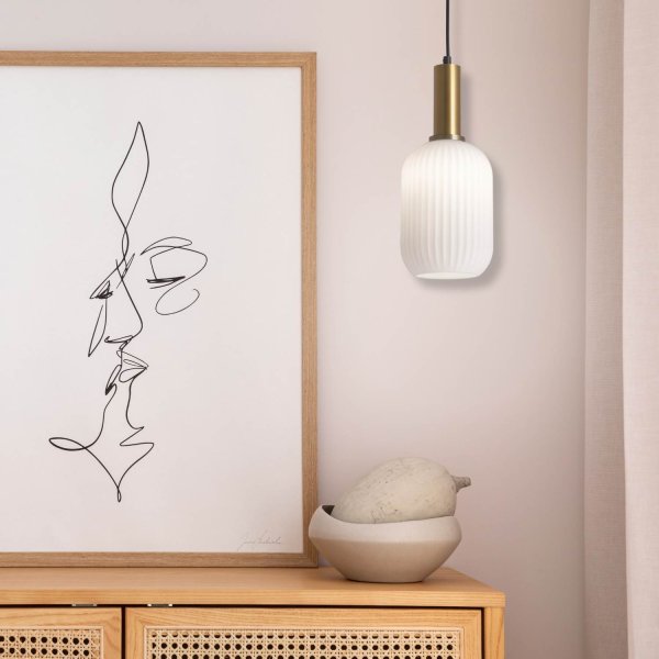 Suspension Abril 1 lumière, design élégant pour espaces intérieurs